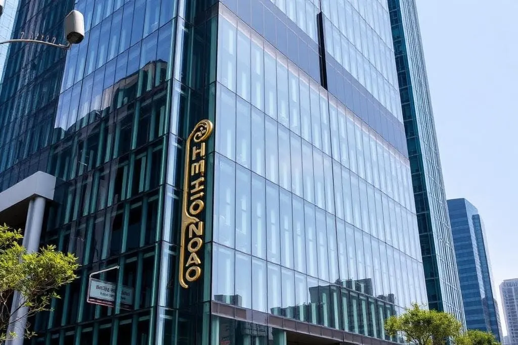 Modern glass commercial office tower