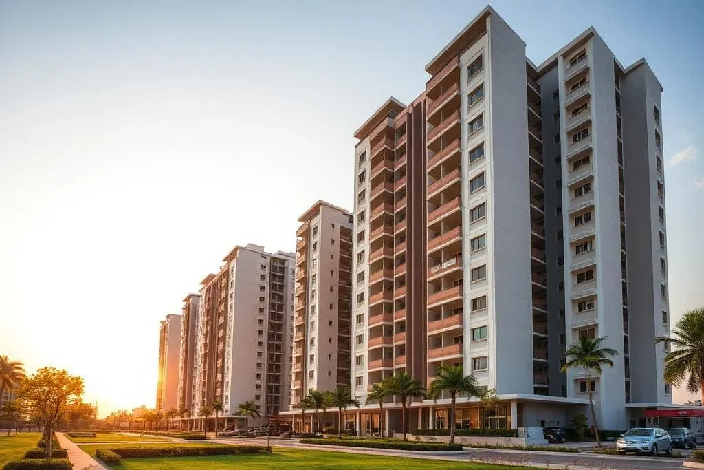 Residential high-rise apartment towers